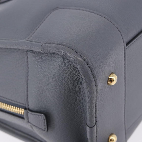 LOEWE Amazona 28 Hand Bag Leather Gray Gold Auth 195962M