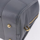 LOEWE Amazona 28 Hand Bag Leather Gray Gold Auth 195962M-8