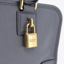 LOEWE Amazona 28 Hand Bag Leather Gray Gold Auth 195962M-19