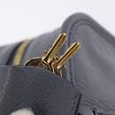 LOEWE Amazona 28 Hand Bag Leather Gray Gold Auth 195962M-9