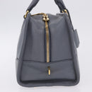 LOEWE Amazona 28 Hand Bag Leather Gray Gold Auth 195962M-4
