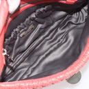 Miu Miu Matelasse Chain Shoulder Bag Leather Pink Silver Auth 195963A-11