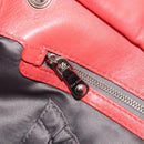 Miu Miu Matelasse Chain Shoulder Bag Leather Pink Silver Auth 195963A-23