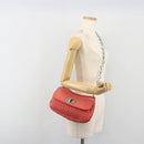 Miu Miu Matelasse Chain Shoulder Bag Leather Pink Silver Auth 195963A-25