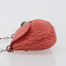 Miu Miu Matelasse Chain Shoulder Bag Leather Pink Silver Auth 195963A-4
