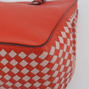 BOTTEGA VENETA INTRECCIATO Tote Bag Leather Red Auth 195966V-14