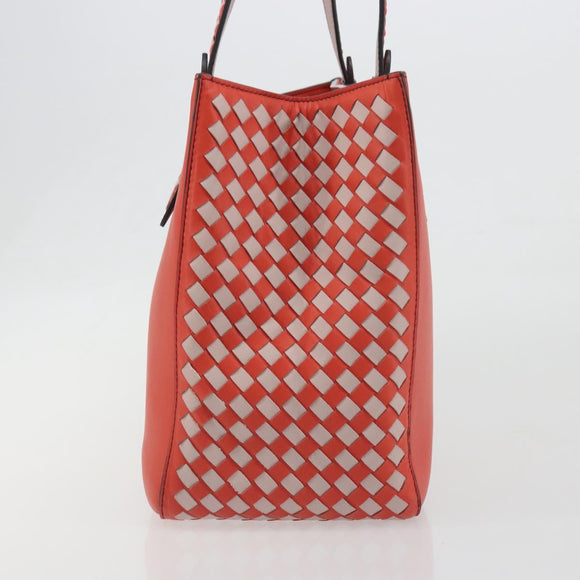BOTTEGA VENETA INTRECCIATO Tote Bag Leather Red Auth 195966V