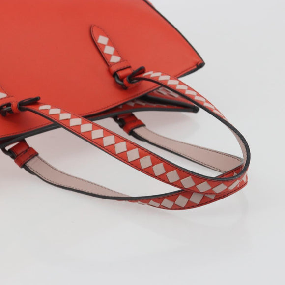 BOTTEGA VENETA INTRECCIATO Tote Bag Leather Red Auth 195966V