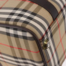 Burberrys Nova Check Boston Bag Canvas Beige Gold Auth 195967A-15