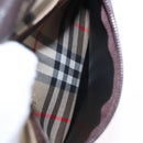 Burberrys Nova Check Boston Bag Canvas Beige Gold Auth 195967A-12