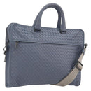 BOTTEGA VENETA INTRECCIATO Briefcase Leather 2way Light Blue Auth 195968A-1