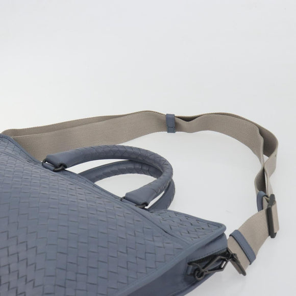 BOTTEGA VENETA INTRECCIATO Briefcase Leather 2way Light Blue Auth 195968A