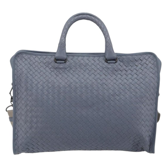 BOTTEGA VENETA INTRECCIATO Briefcase Leather 2way Light Blue Auth 195968A