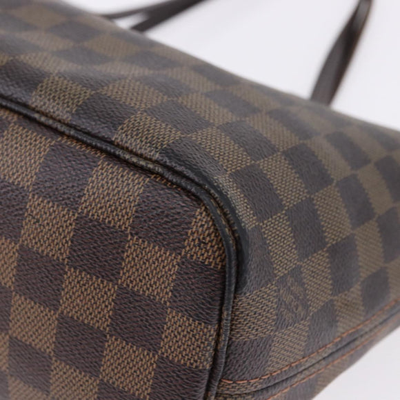 LOUIS VUITTON Damier Ebene Neverfull PM Tote Bag N51109 LV Auth 195969