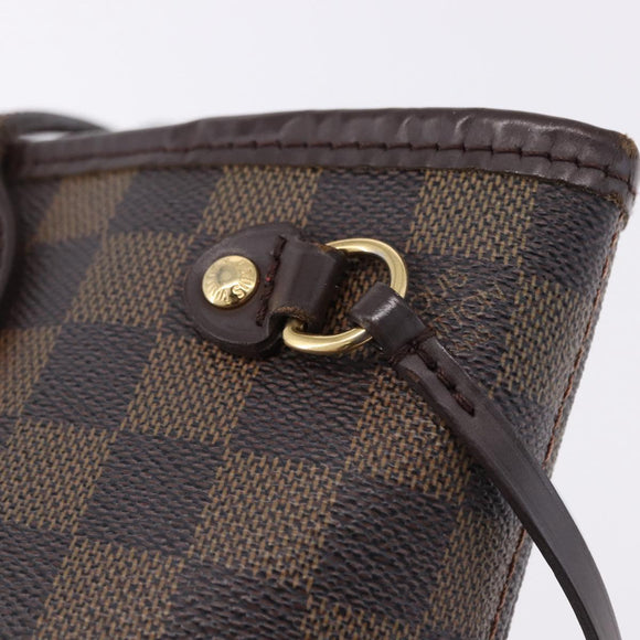 LOUIS VUITTON Damier Ebene Neverfull PM Tote Bag N51109 LV Auth 195969