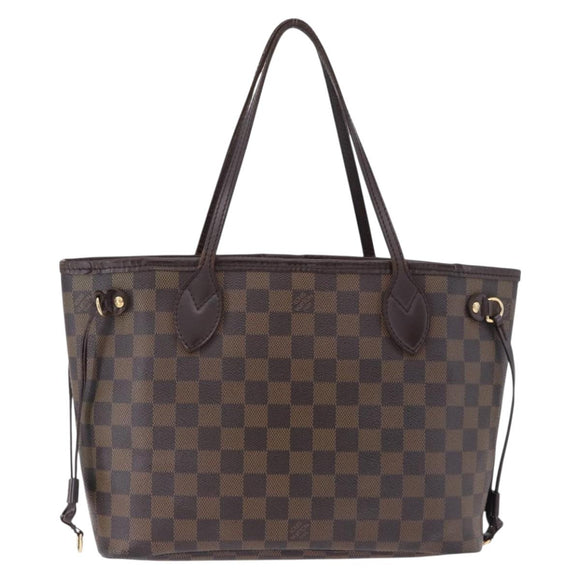 LOUIS VUITTON Damier Ebene Neverfull PM Tote Bag N51109 LV Auth 195969