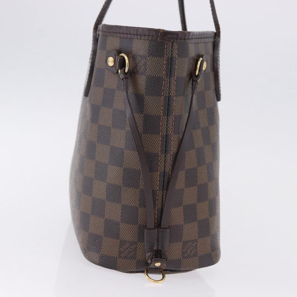 LOUIS VUITTON Damier Ebene Neverfull PM Tote Bag N51109 LV Auth 195969