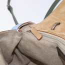FENDI Hand Bag Canvas 2way Beige Silver Auth 195971A-25