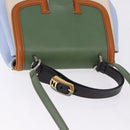 FENDI Hand Bag Canvas 2way Beige Silver Auth 195971A-6