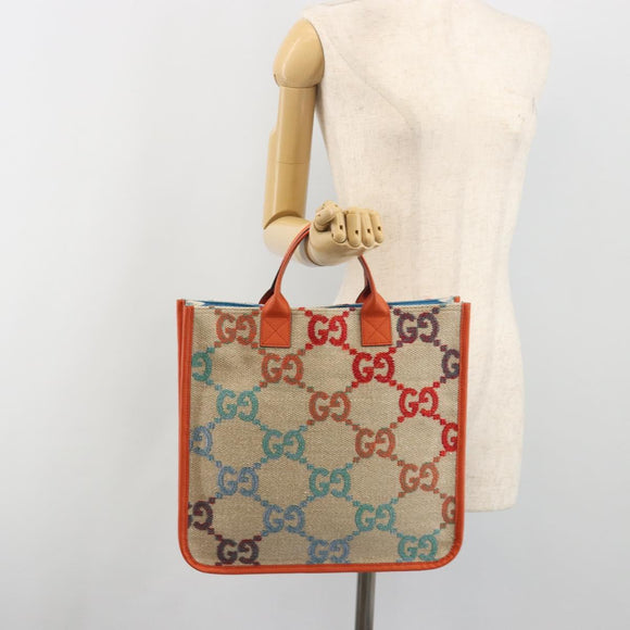 GUCCI Children's GG Canvas Hand Bag Beige 550763 Auth 195973M