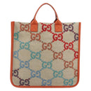 GUCCI Children's GG Canvas Hand Bag Beige 550763 Auth 195973M-2