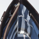 BURBERRY Hand Bag Straw Beige Silver Auth 195974A-18