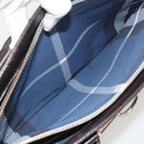 BURBERRY Hand Bag Straw Beige Silver Auth 195974A-22