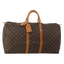 LOUIS VUITTON Monogram Keepall 55 Boston Bag M41424 LV Auth 195976A-1