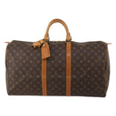 LOUIS VUITTON Monogram Keepall 55 Boston Bag M41424 LV Auth 195976A-2