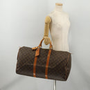 LOUIS VUITTON Monogram Keepall 55 Boston Bag M41424 LV Auth 195976A-22