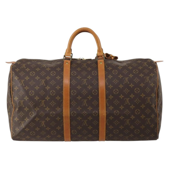 LOUIS VUITTON Monogram Keepall 55 Boston Bag M41424 LV Auth 195976A