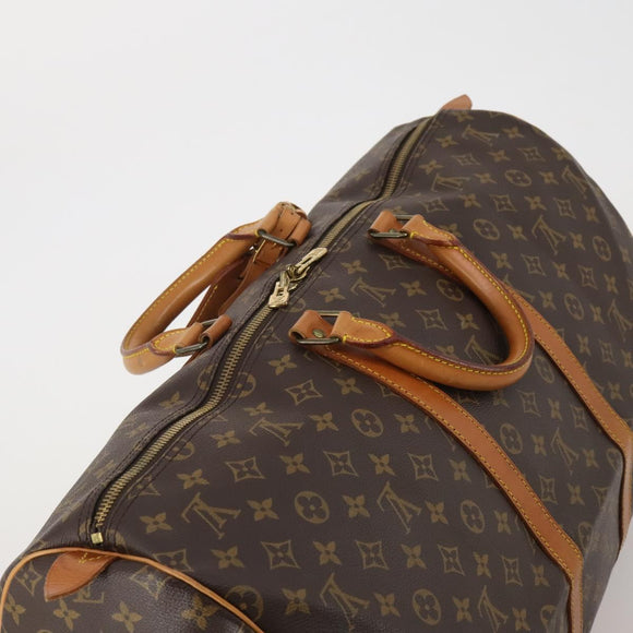 LOUIS VUITTON Monogram Keepall 55 Boston Bag M41424 LV Auth 195976A