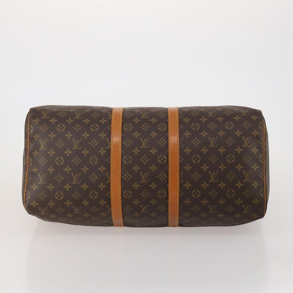 LOUIS VUITTON Monogram Keepall 55 Boston Bag M41424 LV Auth 195976A