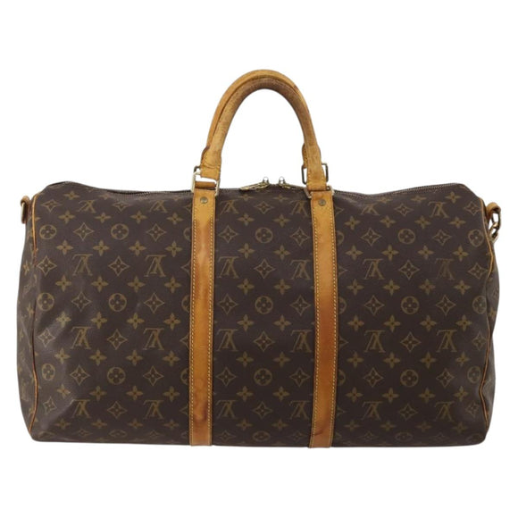 LOUIS VUITTON Monogram Keepall Bandouliere 50 Boston Bag M41416 LV Auth 195977