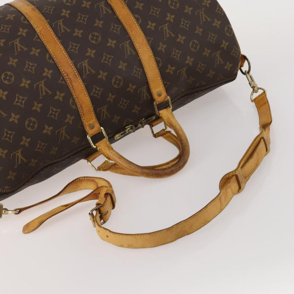 LOUIS VUITTON Monogram Keepall Bandouliere 50 Boston Bag M41416 LV Auth 195977