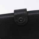 CHANEL Long Wallet Caviar Skin Black Gold CC Auth 195978-8