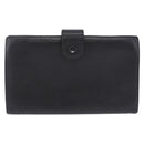CHANEL Long Wallet Caviar Skin Black Gold CC Auth 195978-2