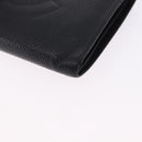 CHANEL Long Wallet Caviar Skin Black Gold CC Auth 195978-14