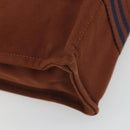 HERMES Fourre Tout PM Hand Bag Canvas Brown Silver Auth 195979A-13
