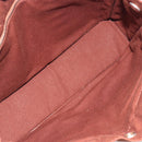 HERMES Fourre Tout PM Hand Bag Canvas Brown Silver Auth 195979A-15