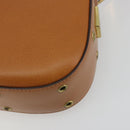 Christian Dior Street Chic Shoulder Bag Leather Brown Gold Auth 195980V-15