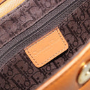 Christian Dior Street Chic Shoulder Bag Leather Brown Gold Auth 195980V-19