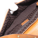 Christian Dior Street Chic Shoulder Bag Leather Brown Gold Auth 195980V-11