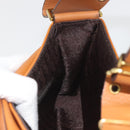 Christian Dior Street Chic Shoulder Bag Leather Brown Gold Auth 195980V-21