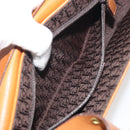 Christian Dior Street Chic Shoulder Bag Leather Brown Gold Auth 195980V-23