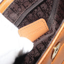 Christian Dior Street Chic Shoulder Bag Leather Brown Gold Auth 195980V-12