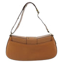 Christian Dior Street Chic Shoulder Bag Leather Brown Gold Auth 195980V-2
