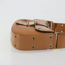 Christian Dior Street Chic Shoulder Bag Leather Brown Gold Auth 195980V-3