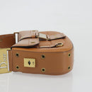 Christian Dior Street Chic Shoulder Bag Leather Brown Gold Auth 195980V-4