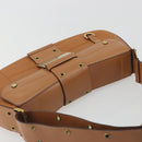 Christian Dior Street Chic Shoulder Bag Leather Brown Gold Auth 195980V-6
